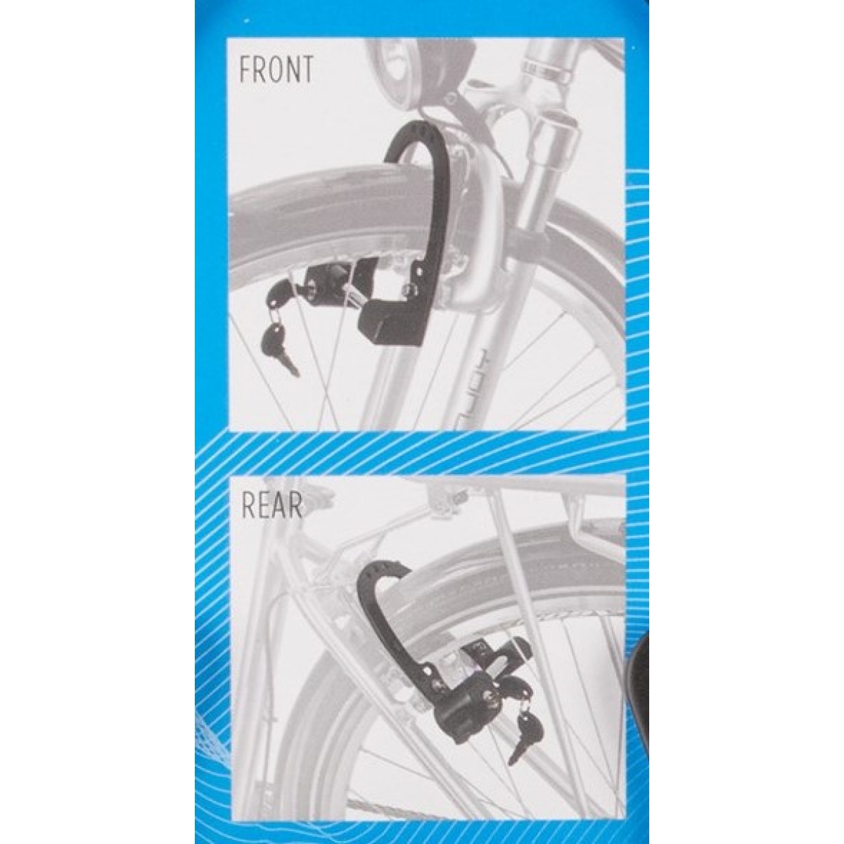 Antifurt Cadru si Furca M-WAVE "BOOSTER 2 in 1" Negru