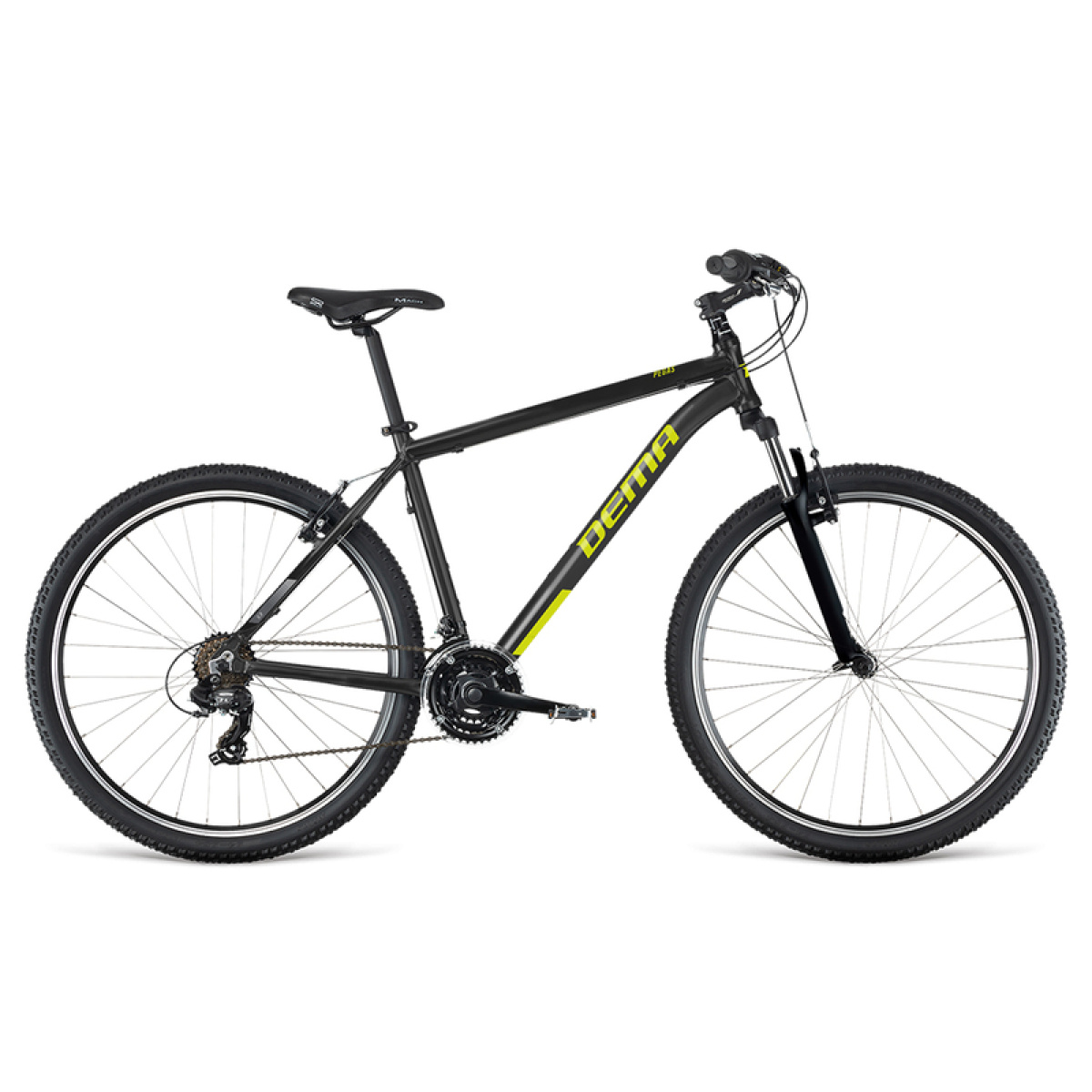 Bicicleta 27.5" DEMA P1 dark gray-lime 19" 3 x 8 v