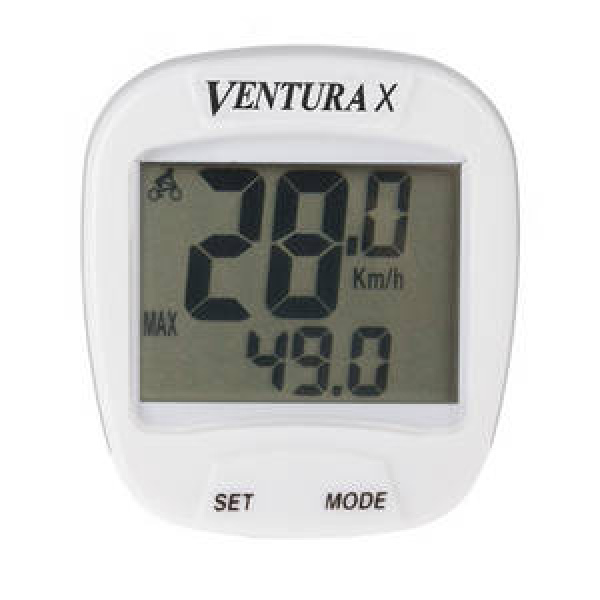 Bike Computer VENTURA "X" 10 Functii  Alb