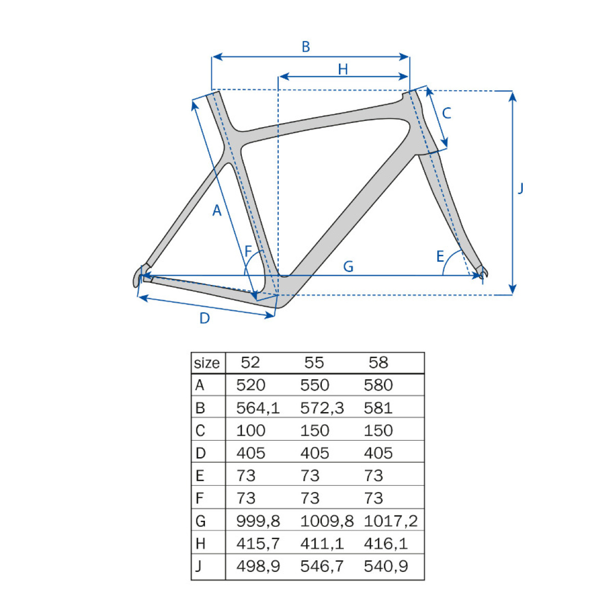 Cadru Metal SingleSpeed 52 cm, S 1.1/8"