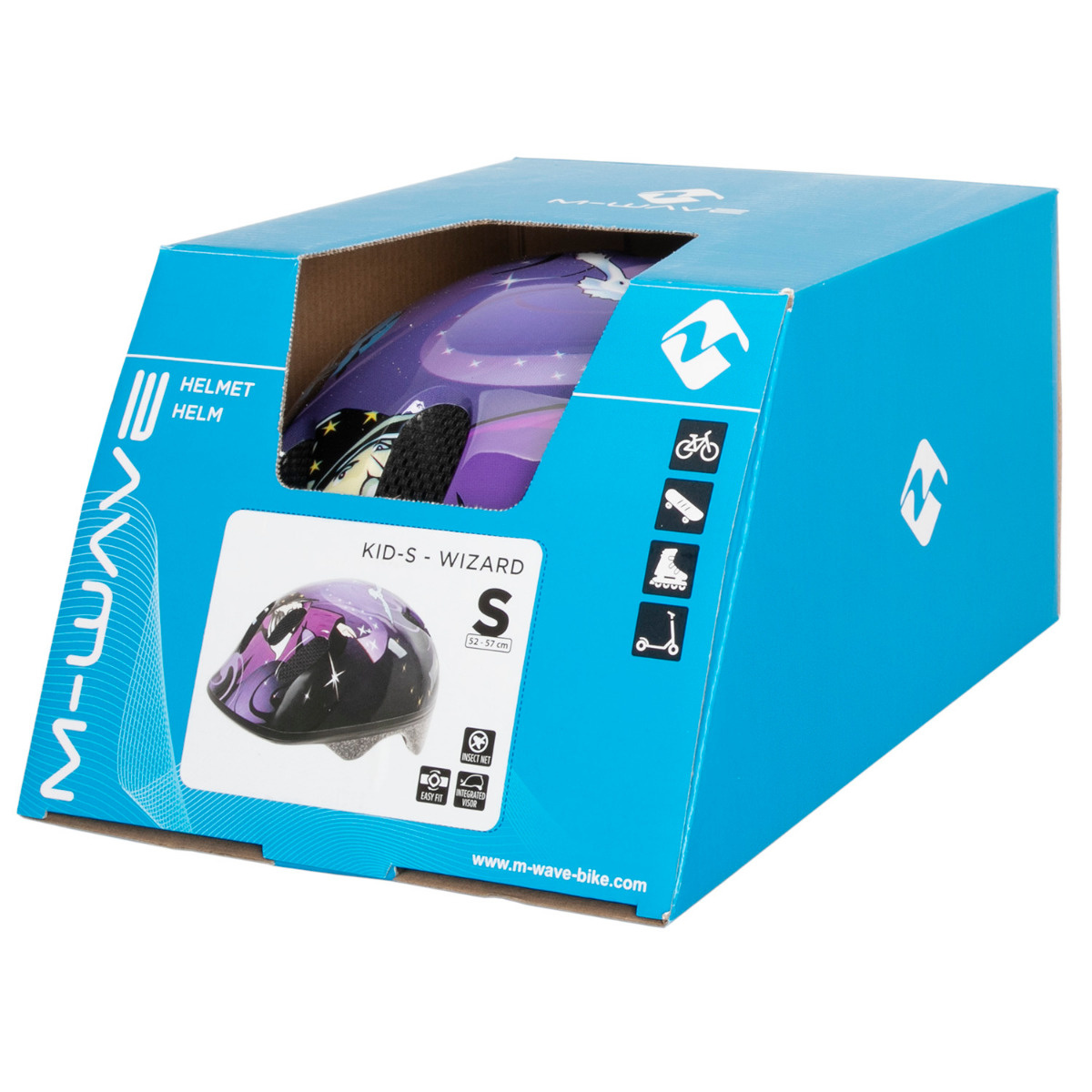 Casca Copii M-WAVE Wizard Purple S (52-57 cm)