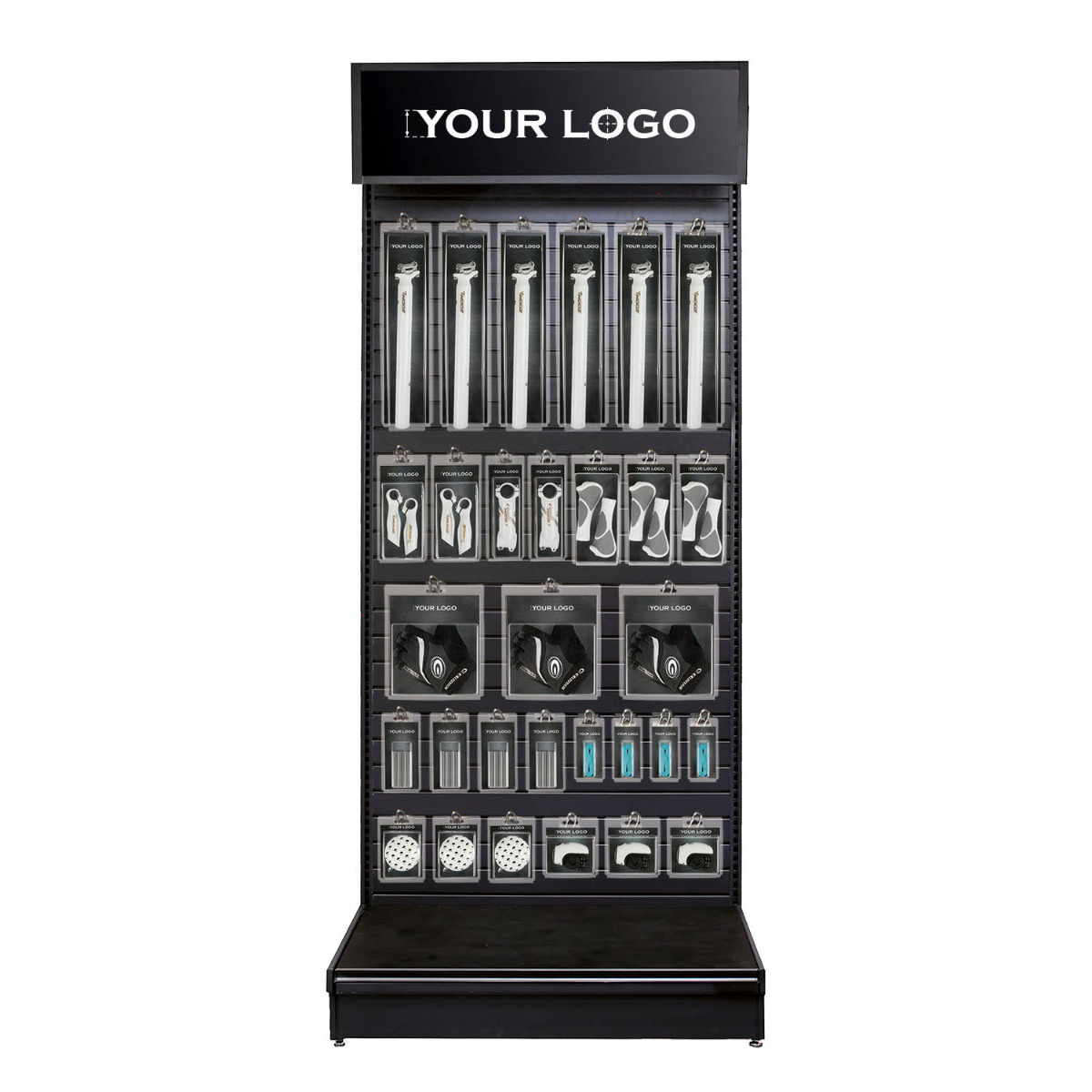 a display of various belts