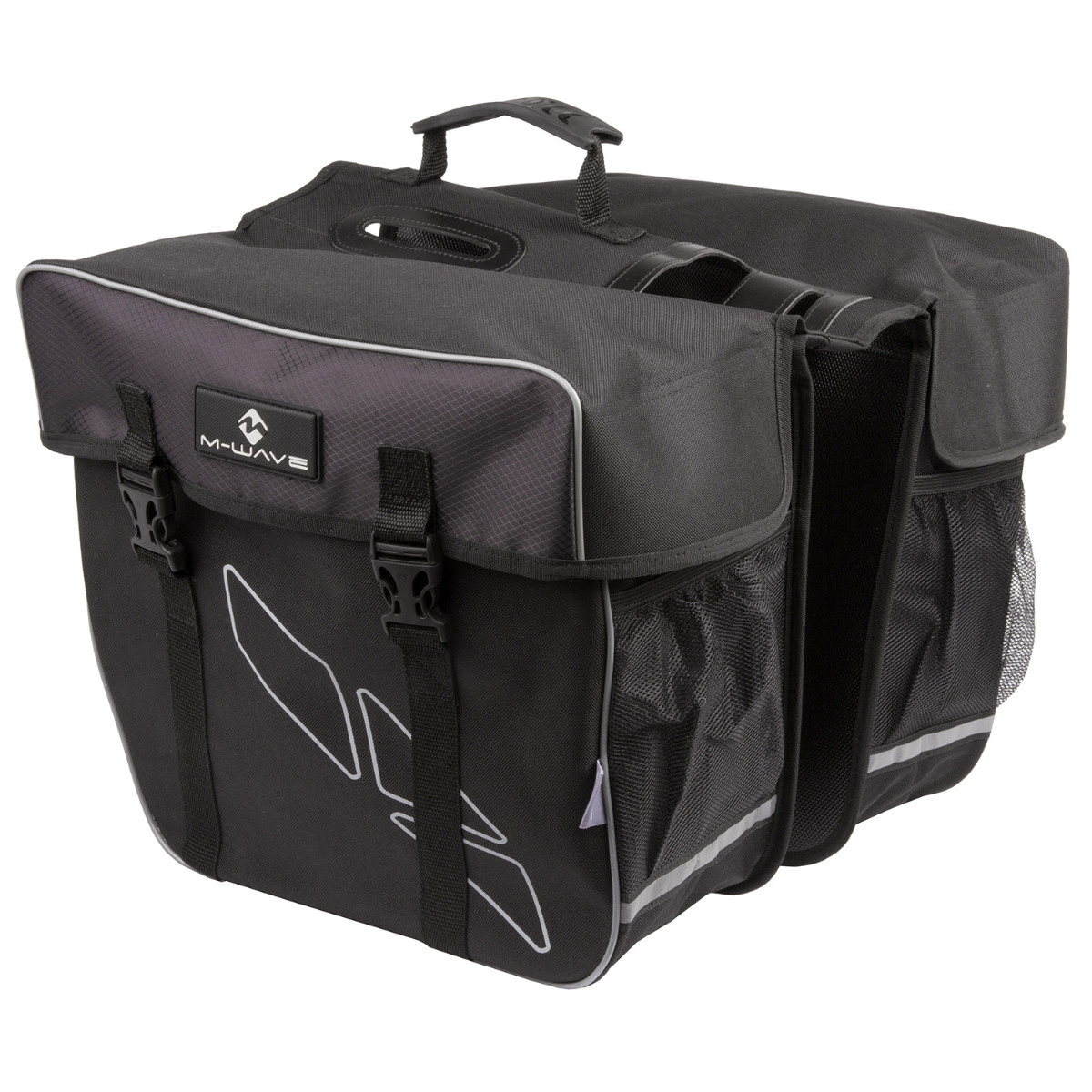 Geanta Portbagaj 2 Piese M-WAVE "AMSTERDAM DOUBLE" Negru