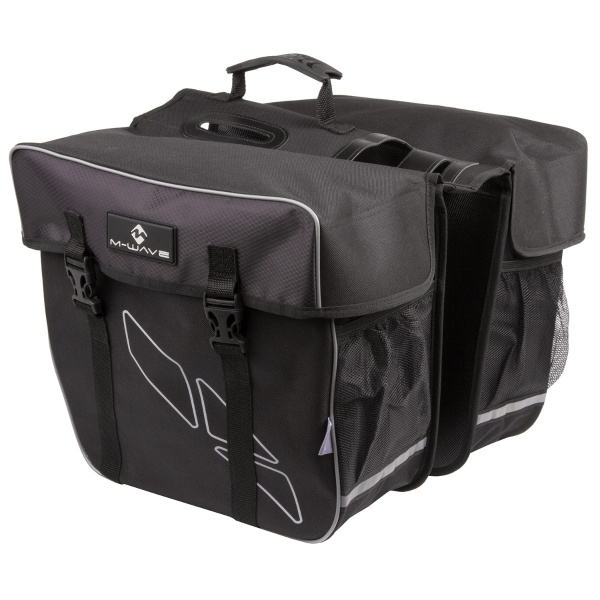 Geanta Portbagaj 2 Piese M-WAVE "AMSTERDAM DOUBLE" Negru