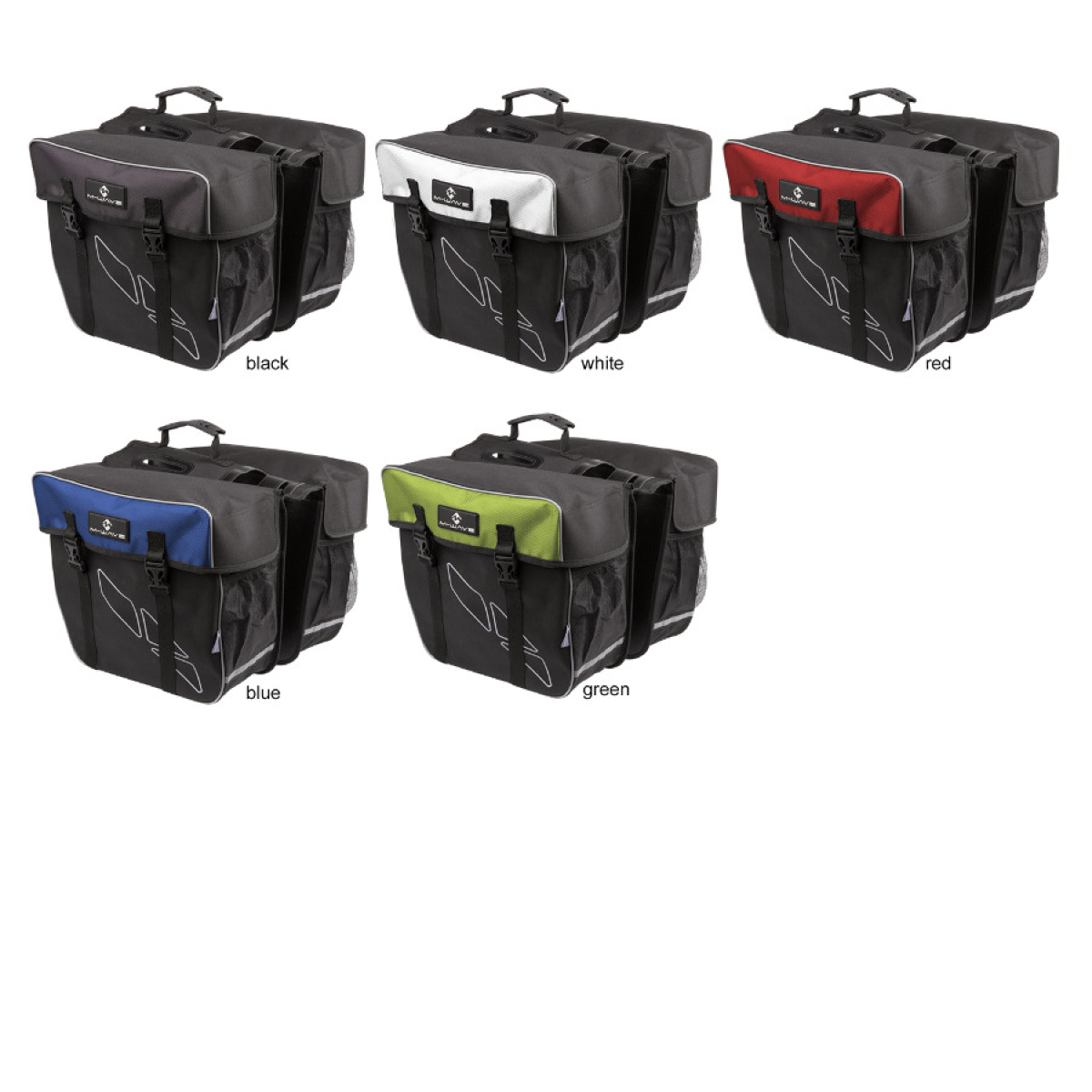 Geanta Portbagaj 2 Piese M-WAVE "AMSTERDAM DOUBLE" Negru
