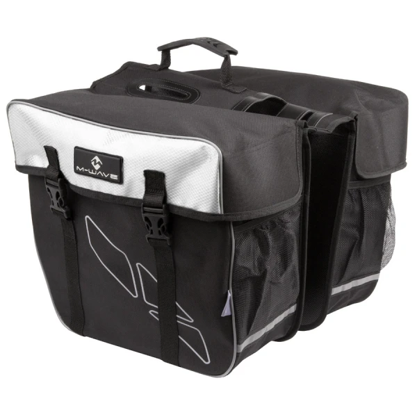 Geanta Portbagaj 2 Piese M-WAVE AMSTERDAM DOUBLE Negru/Alb