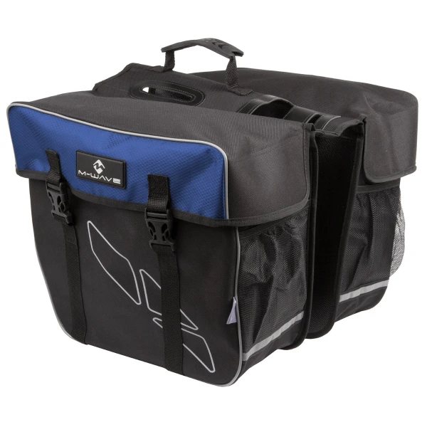 Geanta Portbagaj 2 Piese M-WAVE AMSTERDAM DOUBLE Negru/Albastru