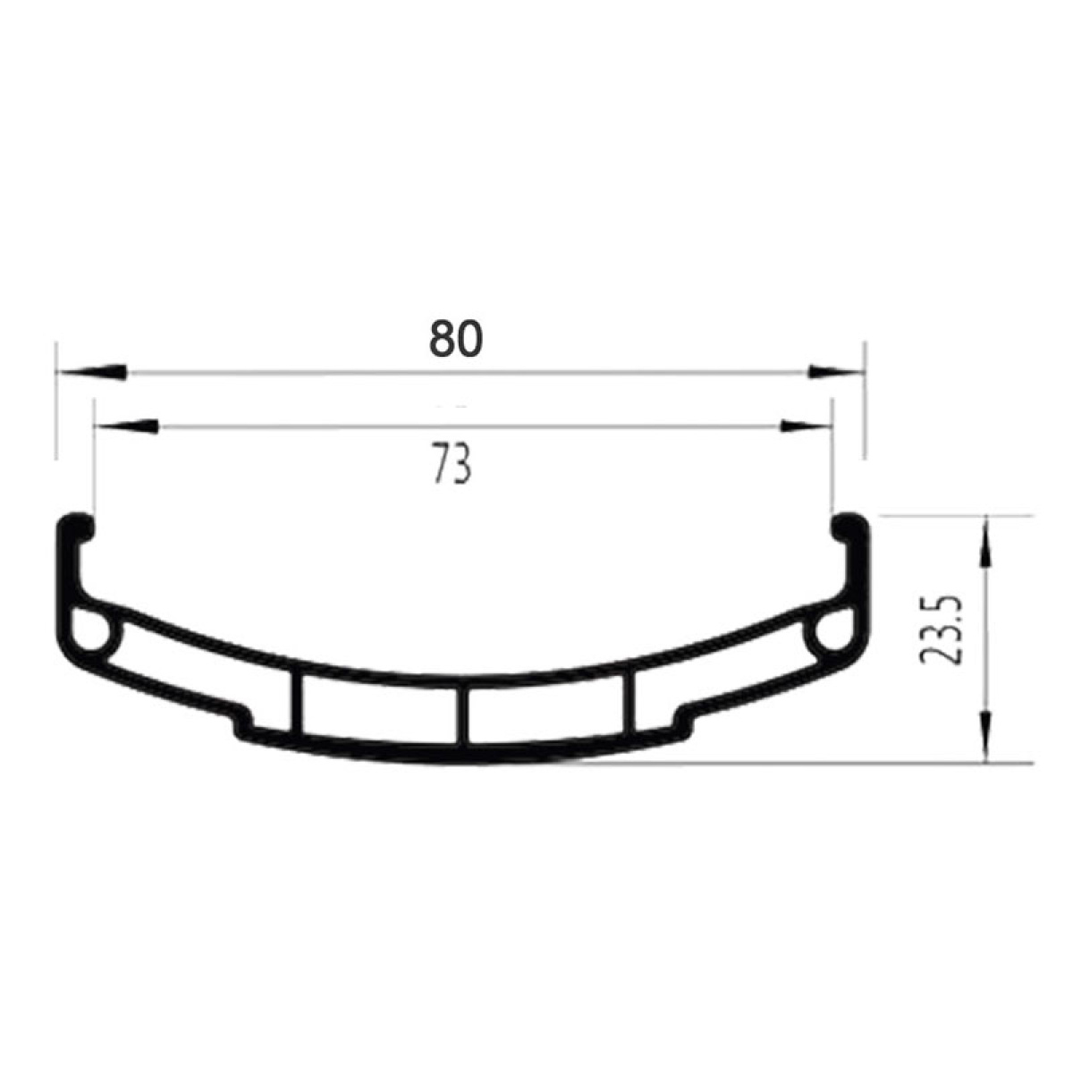 Janta Aluminiu FatBike 26-36H Negru