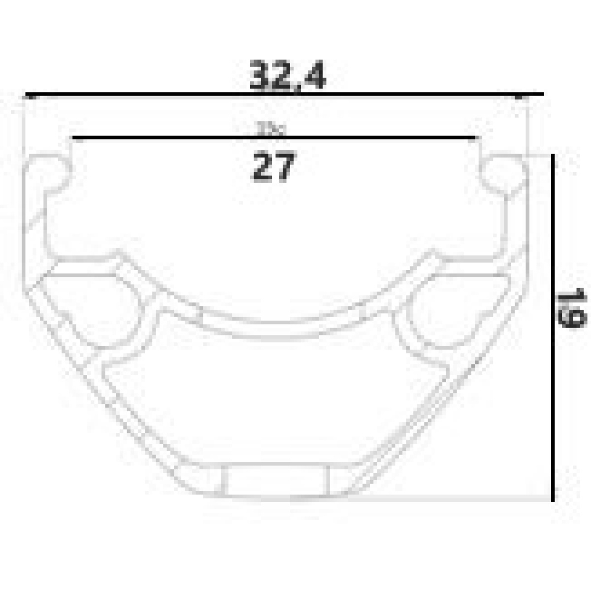 Janta MACH 1 'CROSS-R 27' 27,5" - (584 x 27C) - 32H Negru Capsata
