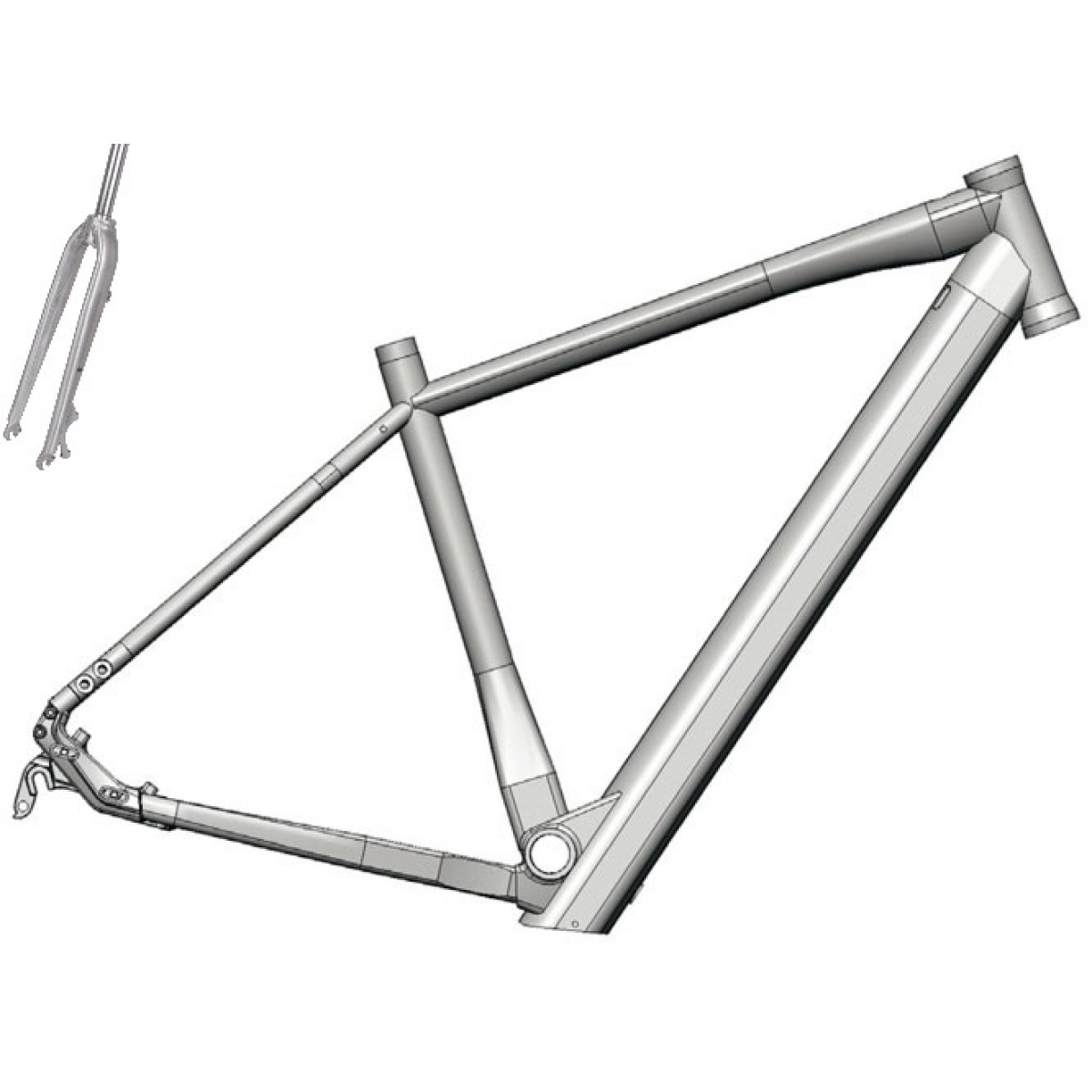 Kit E-Bike  Urban-Gravel - CONCEPT H600 -  M - 500 mm motor BAFANG - imagine 1