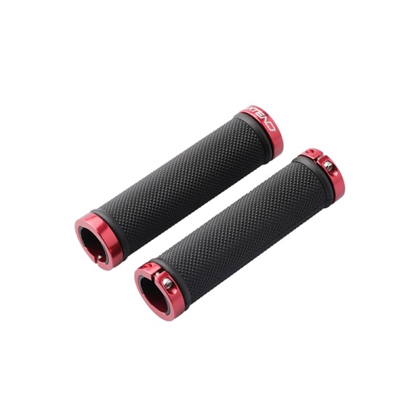 Mansoane SXT SPORT, DOUBLE lock-on, 130mm, Negru-Rosu