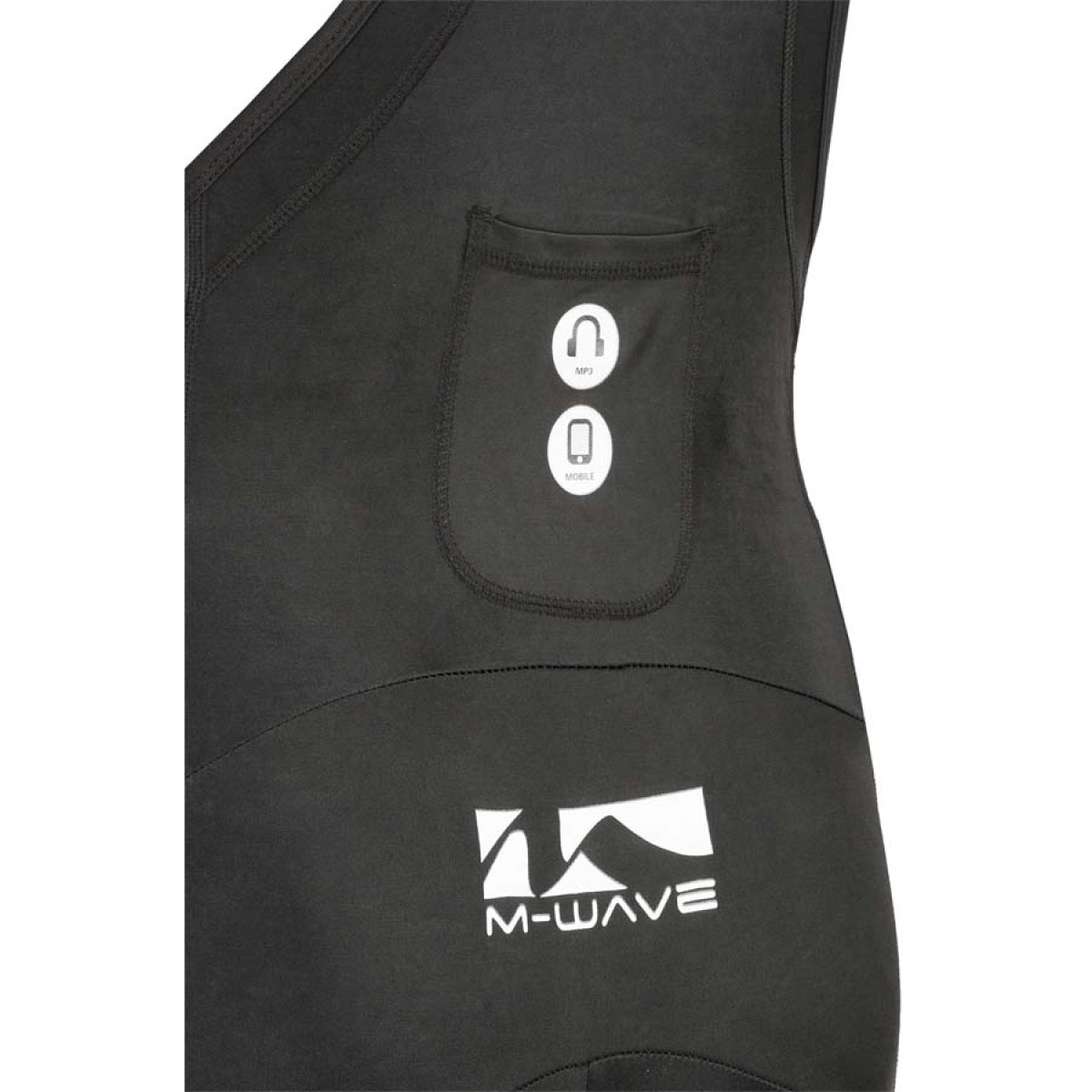 Pantaloni Scurti cu Bretele M-Wave,Negru/Alb , S