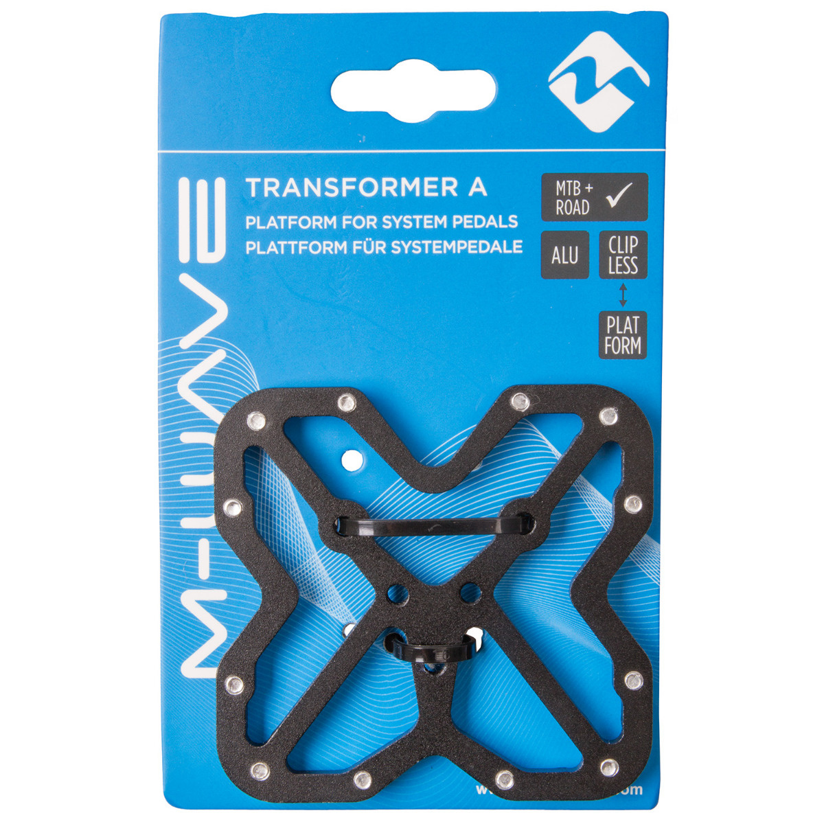 Platforma Pedala M-WAVE Transformer A Negru Aluminiu