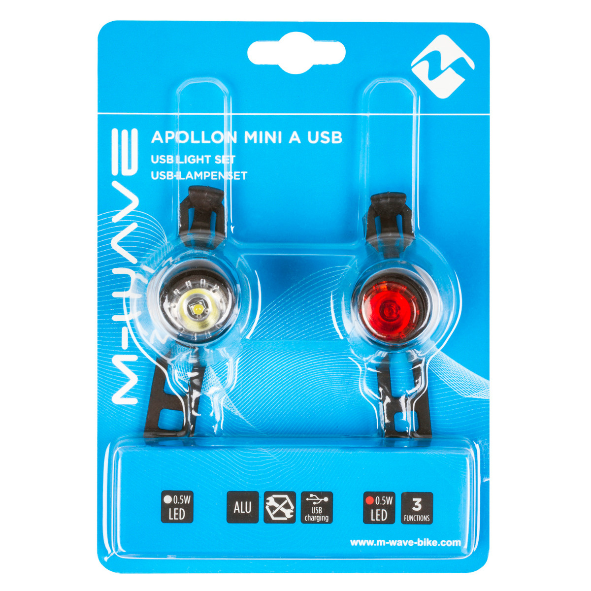 Set Flash cu Acumulator M-WAVE "APOLLON MINI A USB"