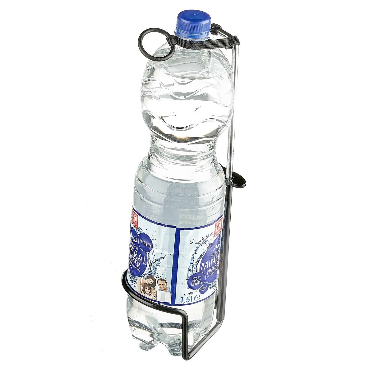 Suport Bidon Reglabil Aluminiu SXT 500 ml - 1,5 L Negru