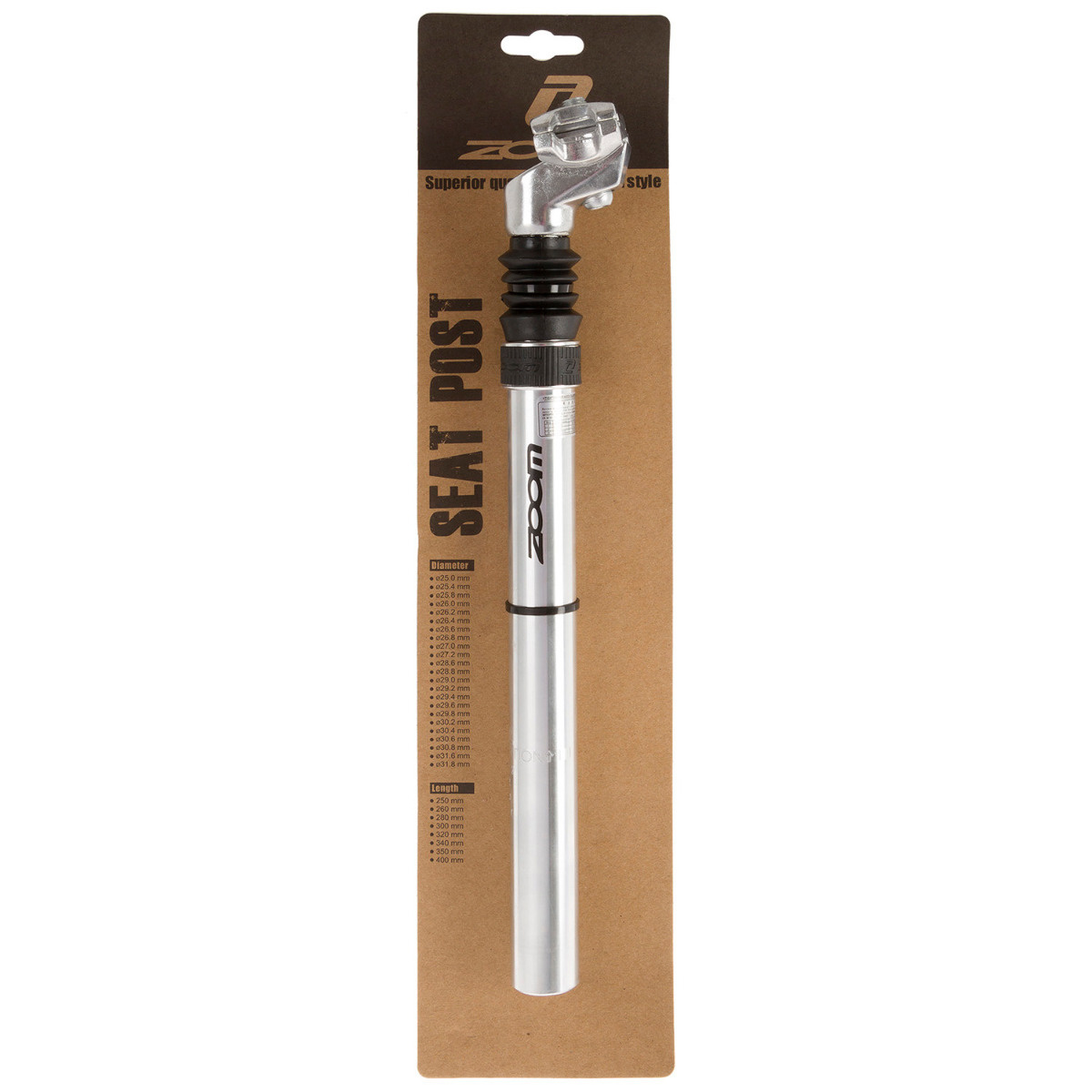Tija Sa cu Suspensie ZOOM Travel 35 27.2x350 mm Silver