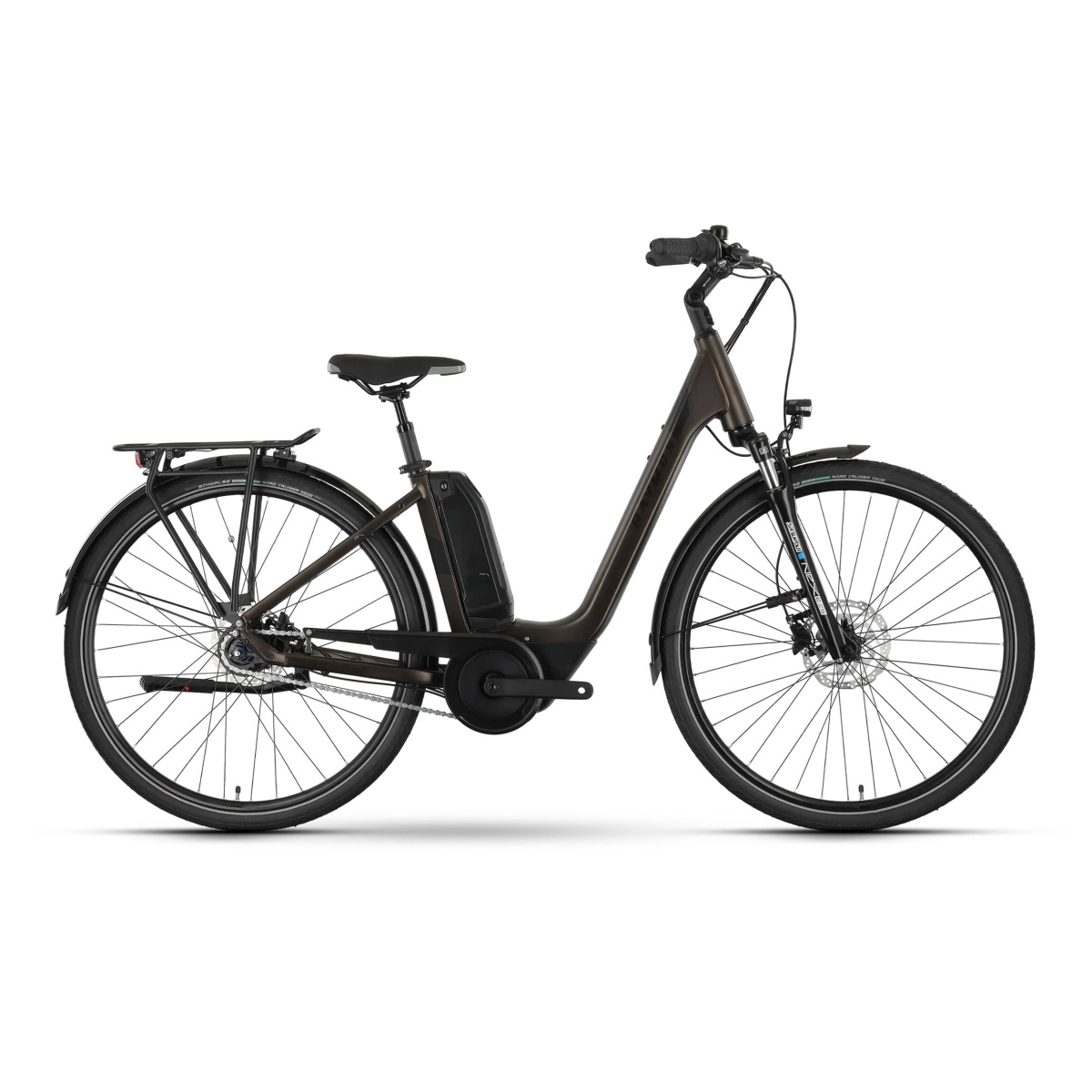 Bicicleta Electrica Oras Raymon CityRay E 4.0 SE CB - 28 Inch, L, Maro - imagine 2