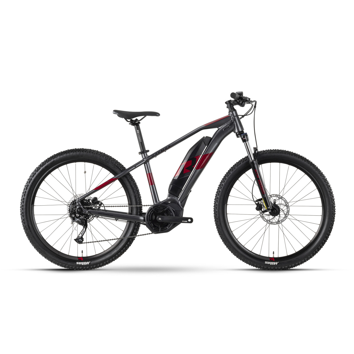 Bicicleta Electrica Raymon HardRay E 3.0 - 27.5 Inch, M, Gri-Rosu - imagine 2