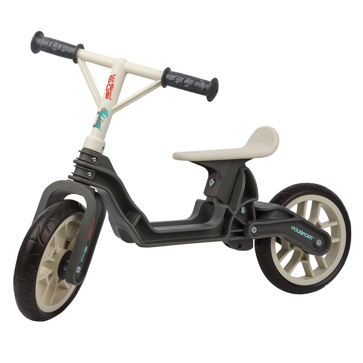 Bicicleta Copii Polisport Bb - 12 Inch, Gri-Crem - imagine 1