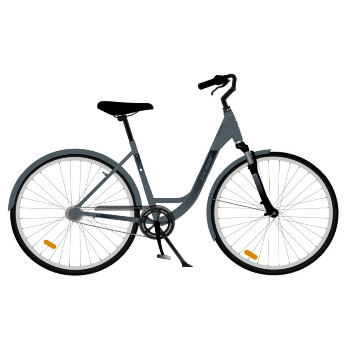 Bicicleta Oras Polar Strada - 28 inch, M, Gri-Negru - imagine 2