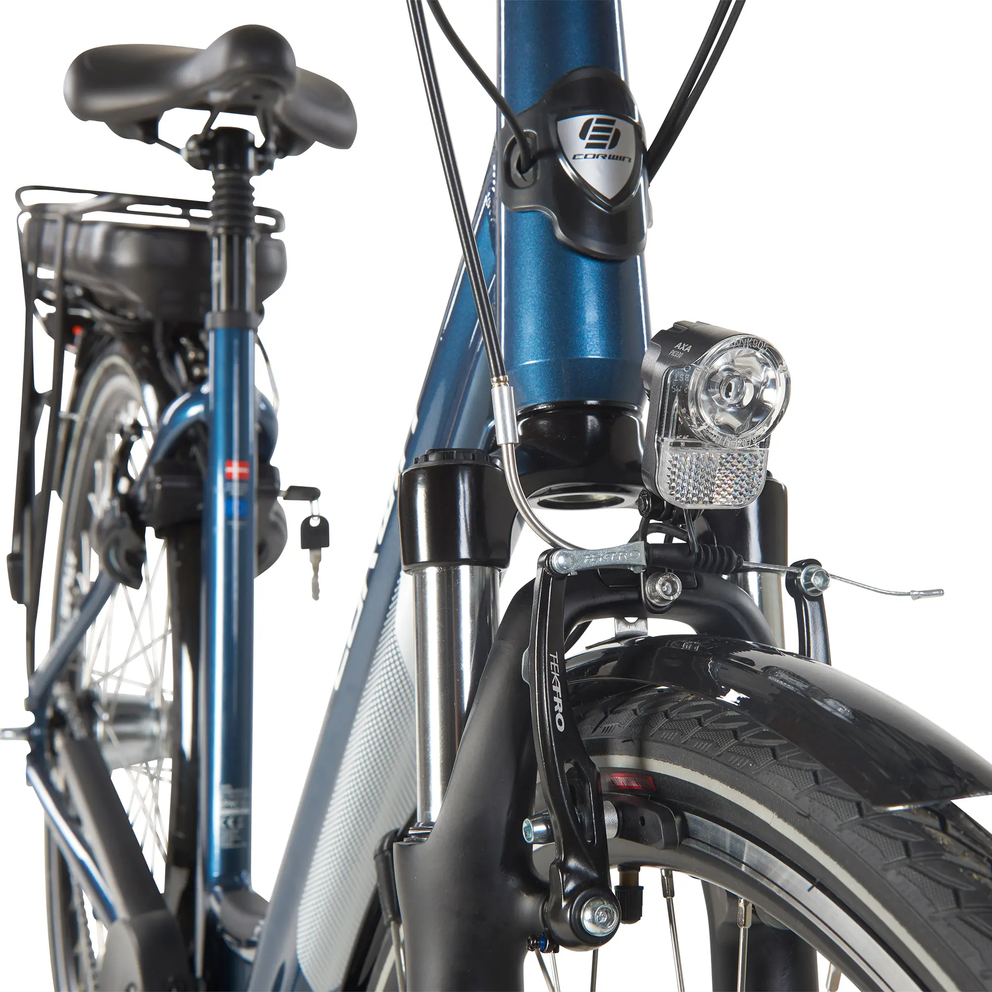 Bicicleta Electrica Corwin 28122 - 28 Inch, 530mm, Albastru - imagine 3