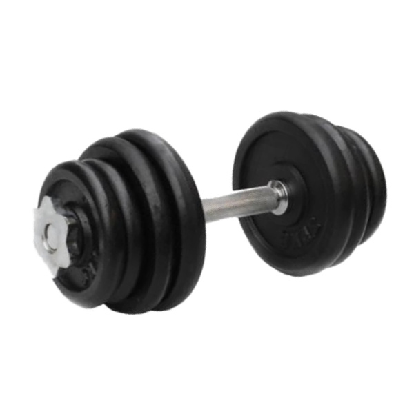 Gantera - 10 Kg, Set 6 Discuri, Negru-Argintiu