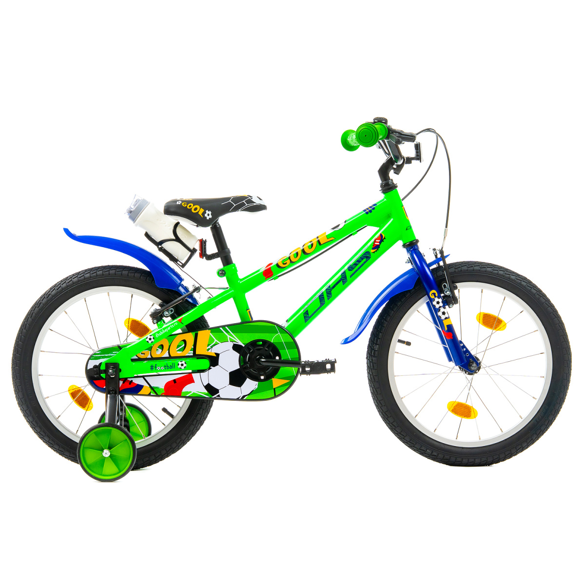 Bicicleta Copii DHS Football - 18 Inch, Verde - imagine 1