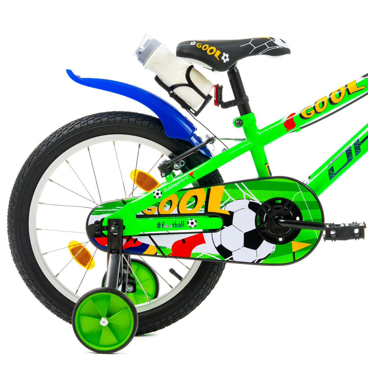 Bicicleta Copii DHS Football - 18 Inch, Verde - imagine 5