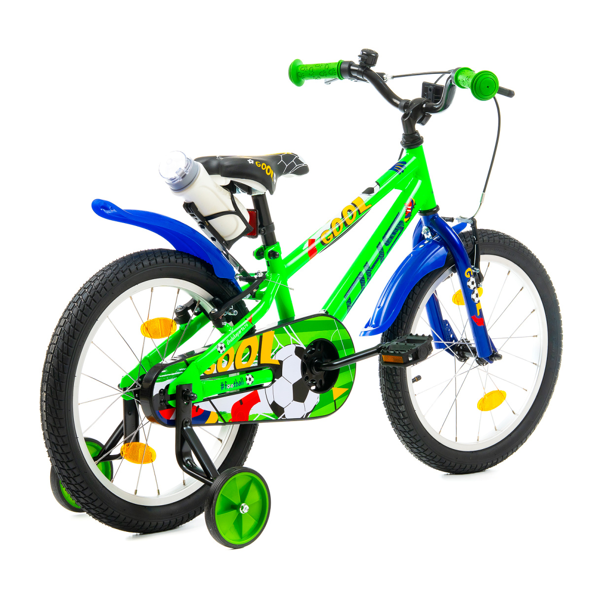 Bicicleta Copii DHS Football - 18 Inch, Verde - imagine 2
