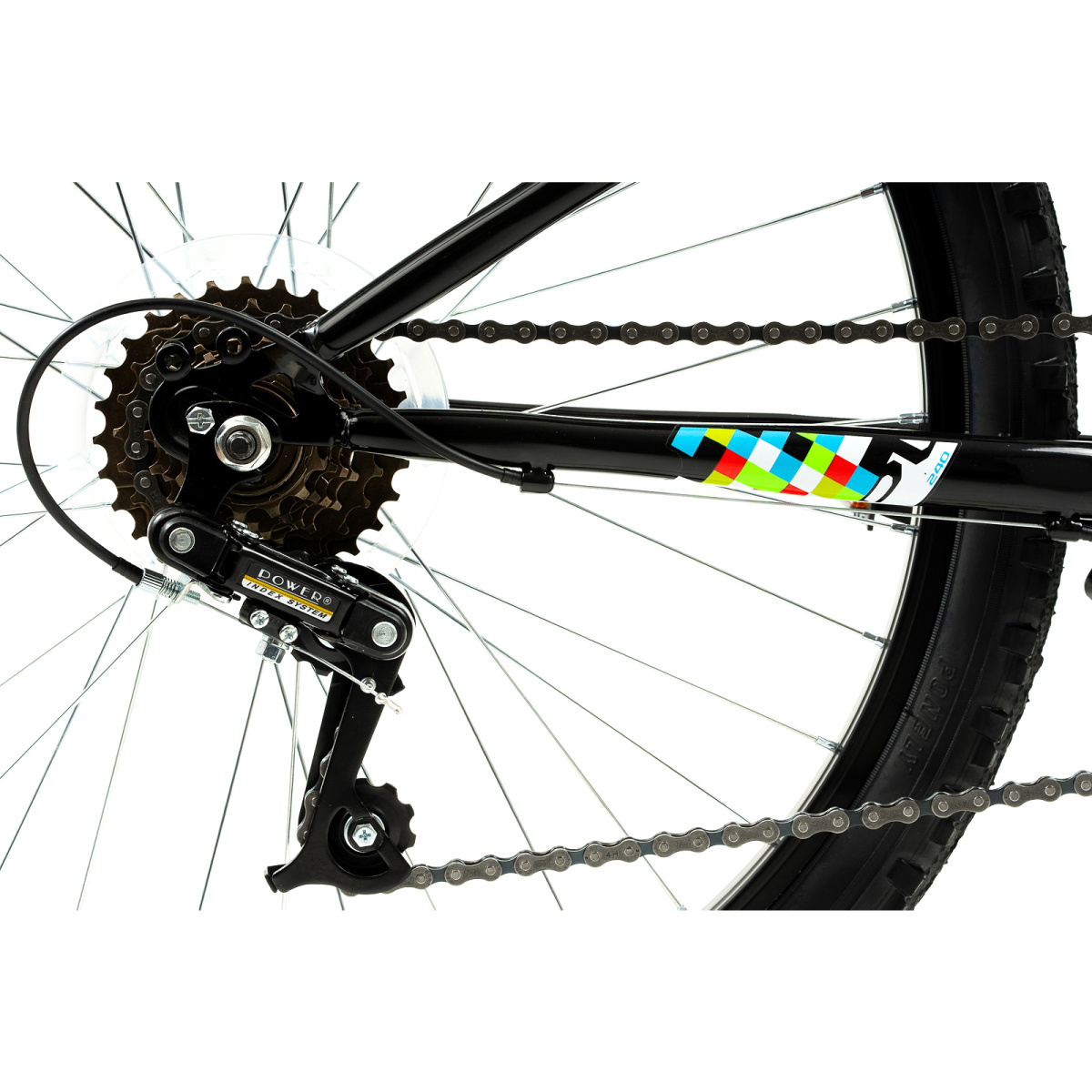 Bicicleta Copii DHS Plasma - 24 Inch, Negru-Albastru - imagine 5