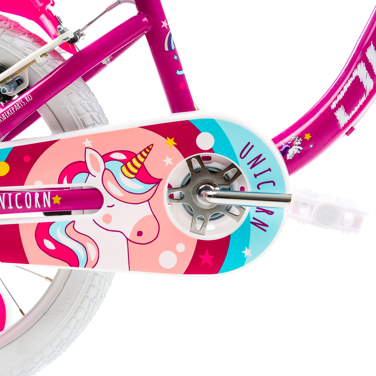 Bicicleta Copii DHS Unicorn - 20 Inch, Roz/Albastru - imagine 5