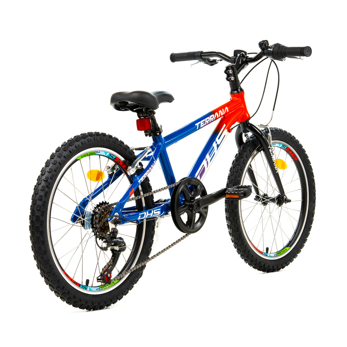 Bicicleta Copii Dhs Terrana 2023 - 20 Inch, Albastru/Rosu - imagine 2