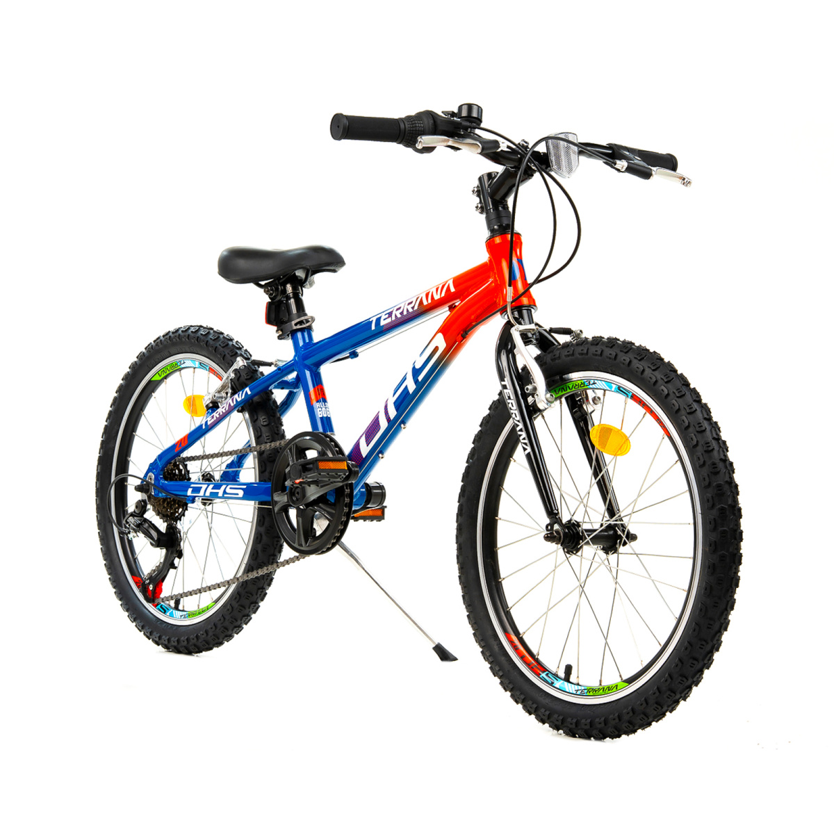Bicicleta Copii Dhs Terrana 2023 - 20 Inch, Albastru/Rosu - imagine 3
