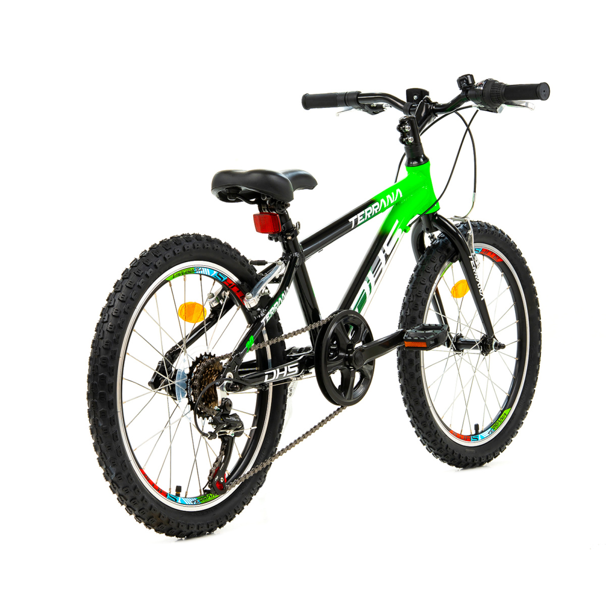 Bicicleta Copii Dhs Terrana 2023 - 20 Inch, Negru/Verde - imagine 2