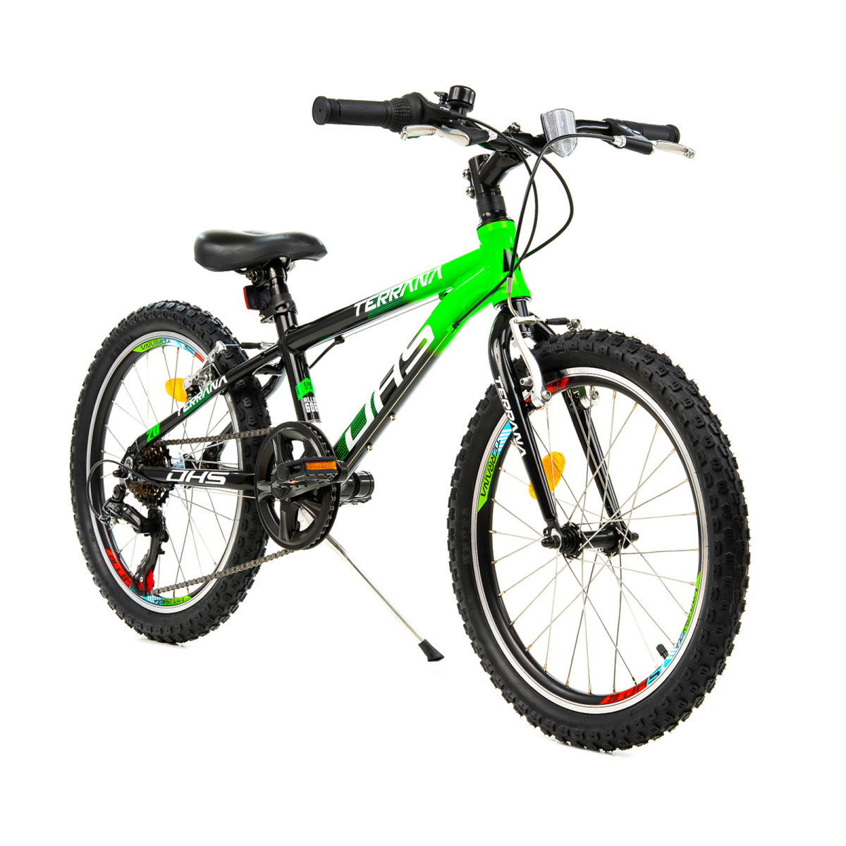 Bicicleta Copii Dhs Terrana 2023 - 20 Inch, Negru/Verde - imagine 3