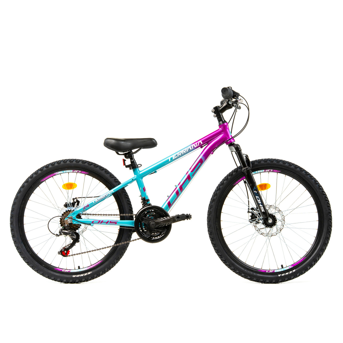 Bicicleta Copii Dhs Terrana 2423 - 24 Inch, Albastru/Violet - imagine 1
