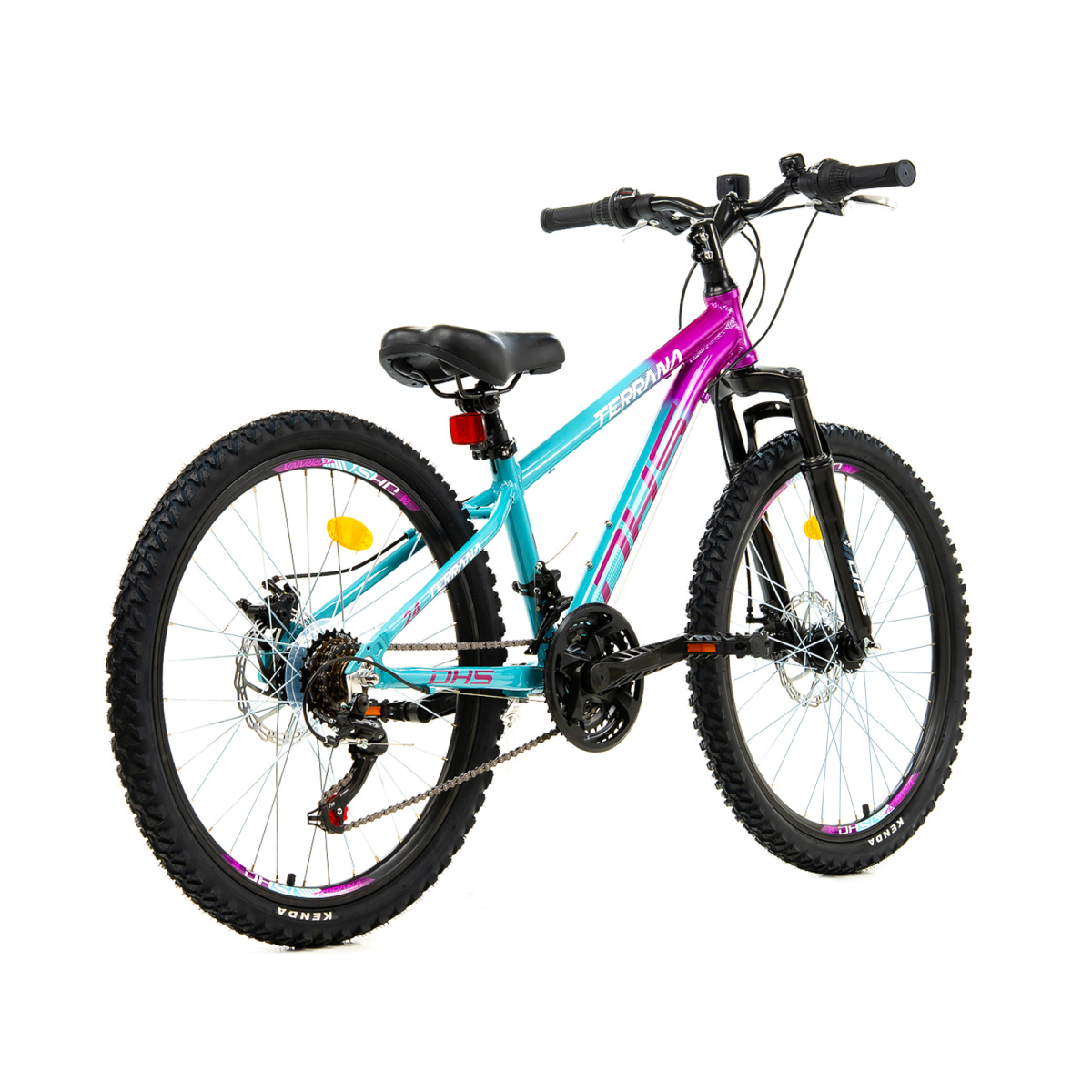 Bicicleta Copii Dhs Terrana 2423 - 24 Inch, Albastru/Violet - imagine 3