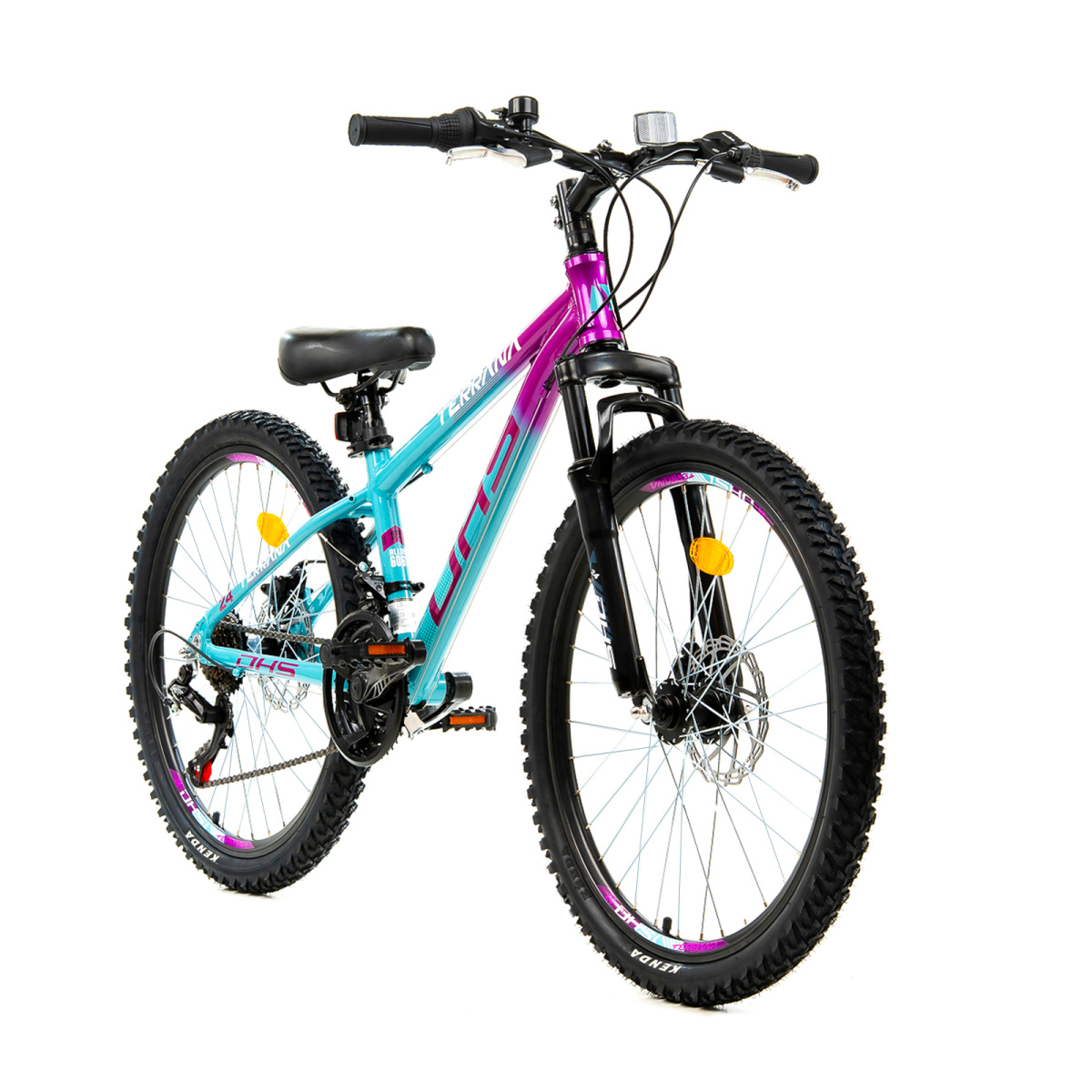 Bicicleta Copii Dhs Terrana 2423 - 24 Inch, Albastru/Violet - imagine 2