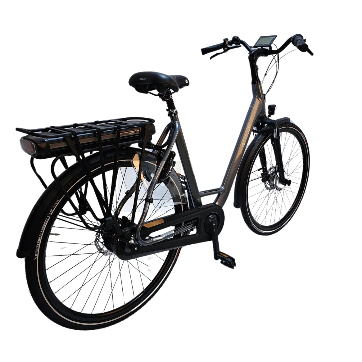 Bicicleta Electrica Stella Livorno Dama FDST RTE 2.0 - 28 Inch, L, Gri - imagine 4