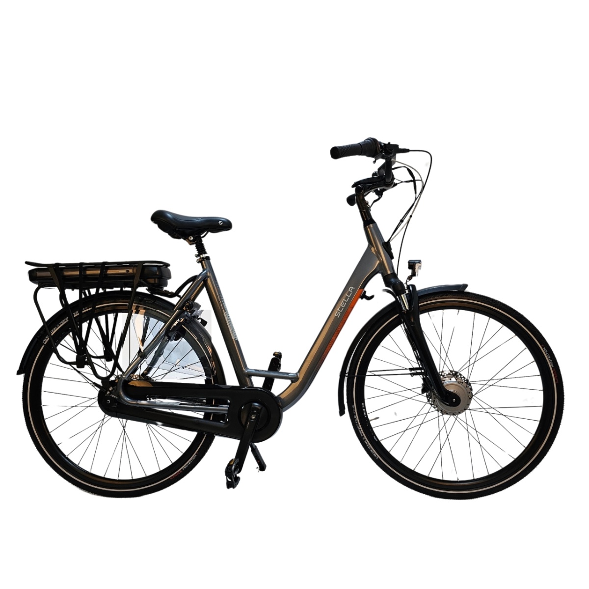 Bicicleta Electrica Stella Livorno Dama FDST RTE 2.0 - 28 Inch, XL, Gri - imagine 2