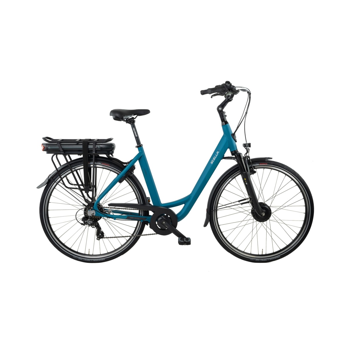 Bicicleta Electrica Stella Livorno Dama FDST RTE 2.1 - 28 Inch, L, Albastru - imagine 1