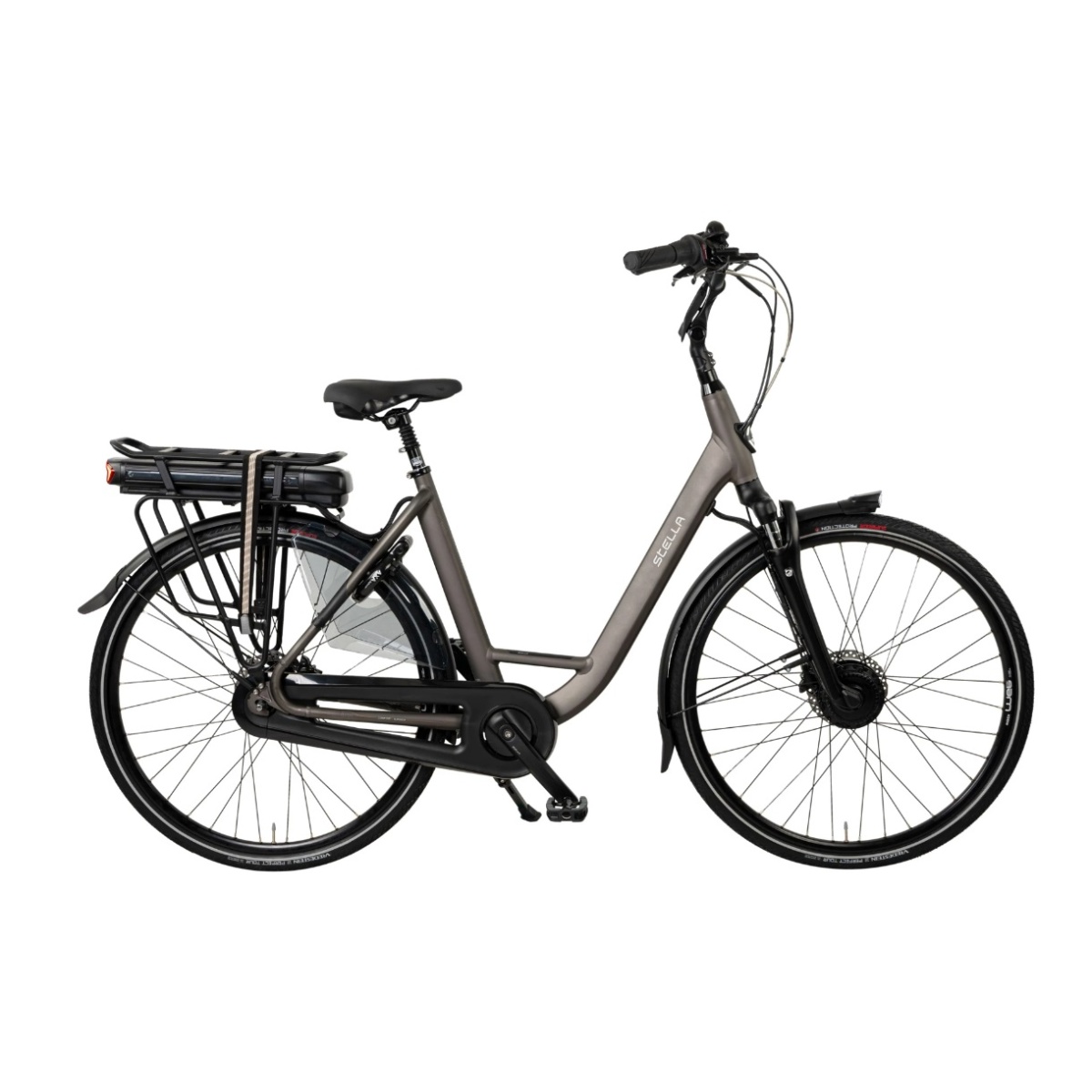 Bicicleta Electrica Stella Livorno Dama FDST RTE 2.1 - 28 Inch, L, Gri - imagine 1