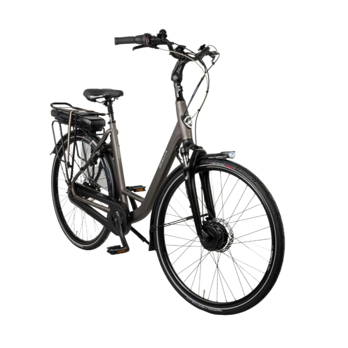 Bicicleta Electrica Stella Livorno Dama FDST RTE 2.1 - 28 Inch, L, Gri - imagine 2