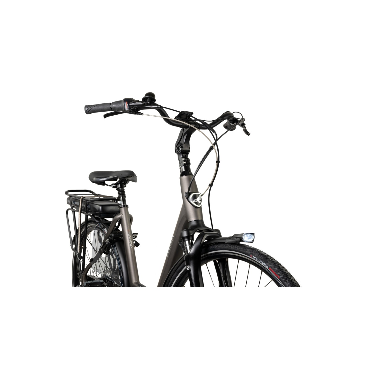 Bicicleta Electrica Stella Livorno Dama FDST RTE 2.1 - 28 Inch, L, Gri - imagine 3