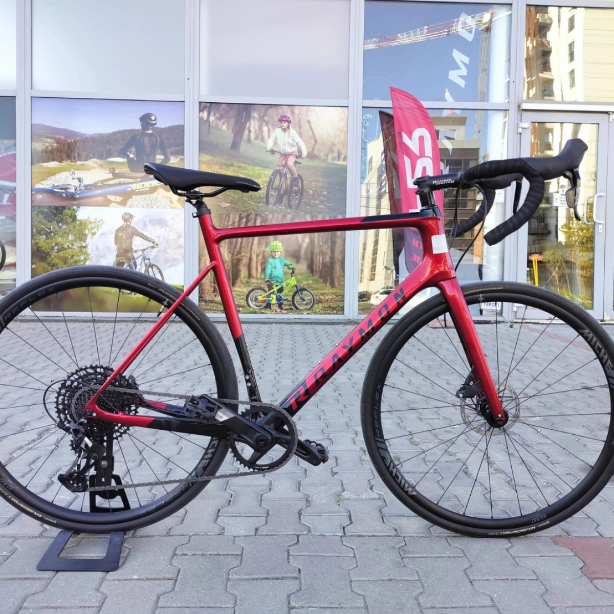 Bicicleta Sosea Raymon RaceRay 8.0 - 28 Inch, XL, Rosu-Negru - imagine 4