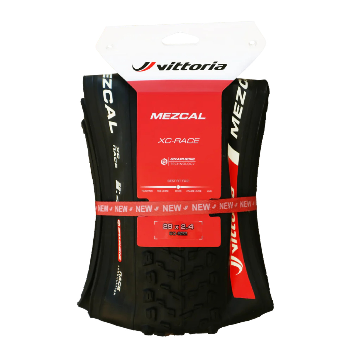 Anvelopa VITTORIA Mezcal 29x2.4(60-622) XC Race Tubeless Negru-Maro - imagine 2