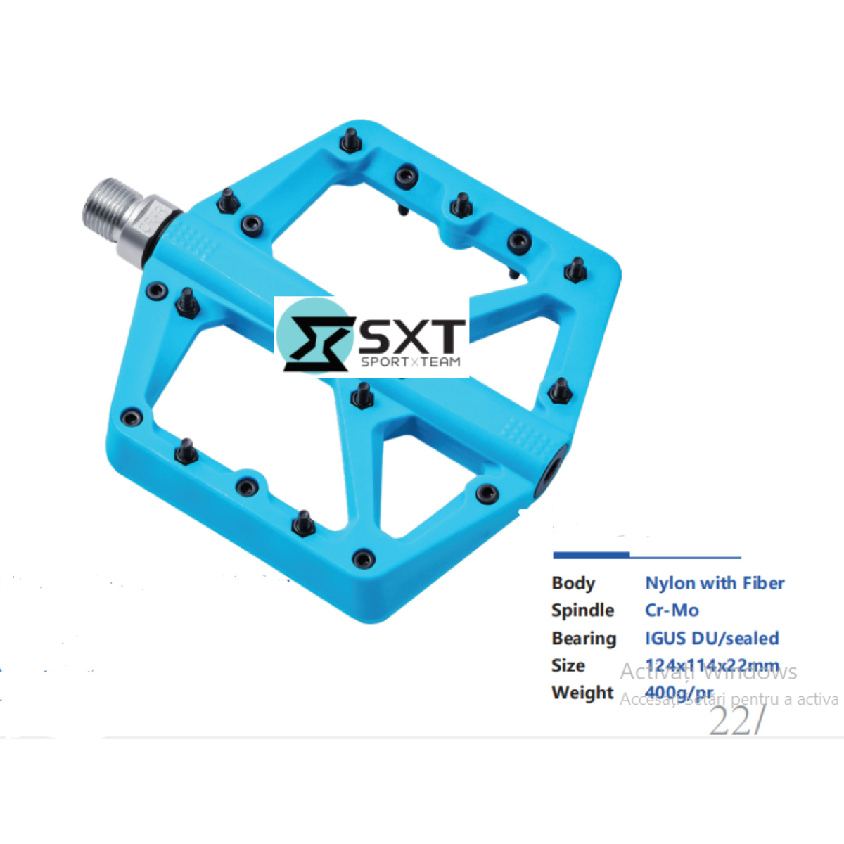 Pedale SXT N-13 Nylon-Fiber 9/16'' Cyan - imagine 1